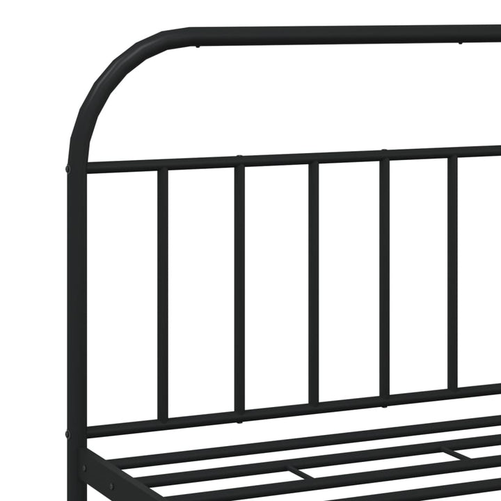sengeramme med sengegavl 180x200 cm metal sort