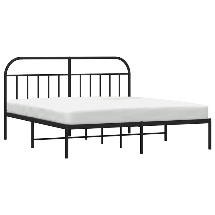 sengeramme med sengegavl 183x213 cm metal sort