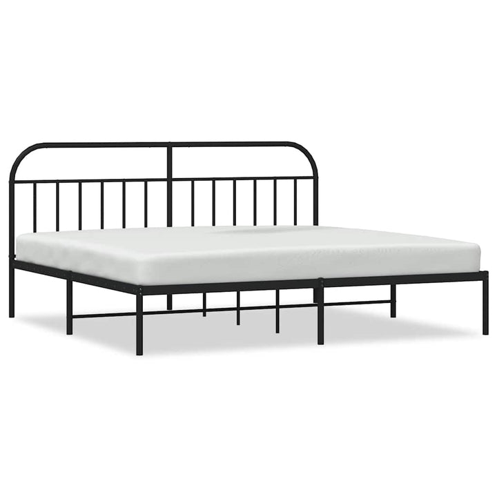 sengeramme med sengegavl 193x203 cm metal sort