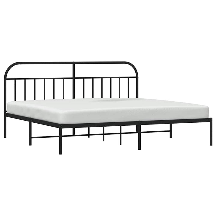 sengeramme med sengegavl 193x203 cm metal sort