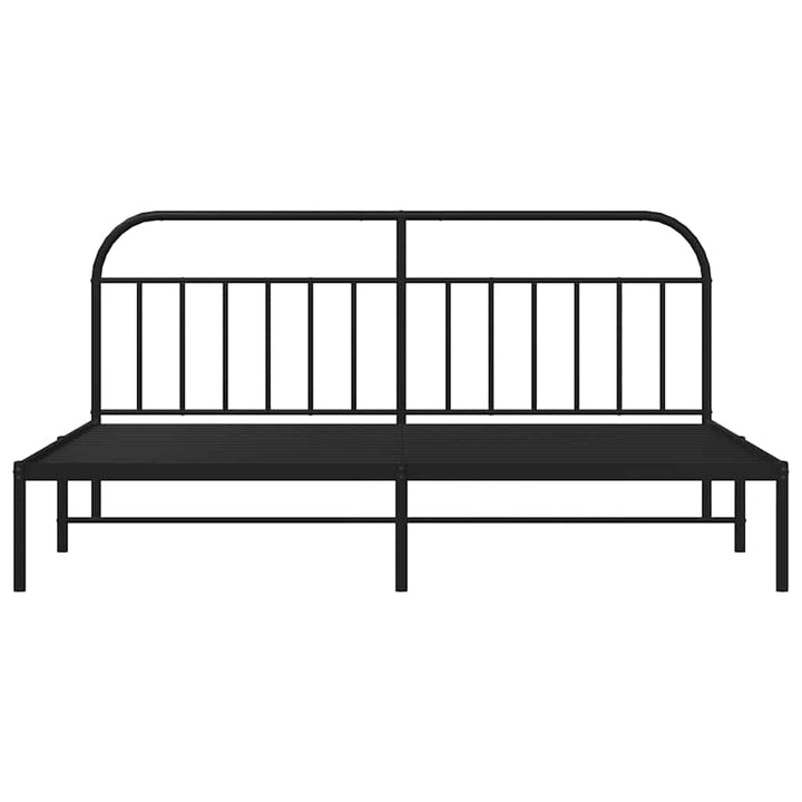 sengeramme med sengegavl 193x203 cm metal sort