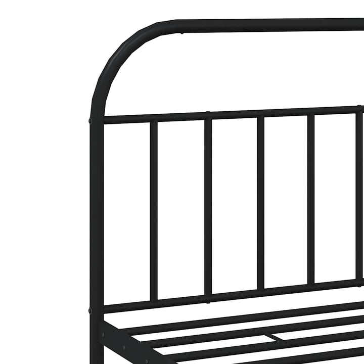 sengeramme med sengegavl 200x200 cm metal sort