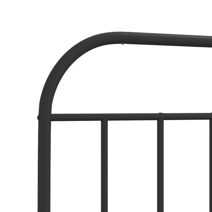 sengeramme med sengegavl og fodgærde 107x203 cm metal sort