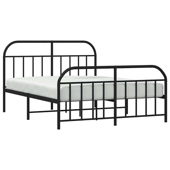 sengeramme uden madras med fodgærde 160x200 cm sort