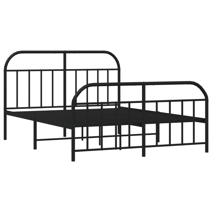 sengeramme uden madras med fodgærde 180x200 cm sort