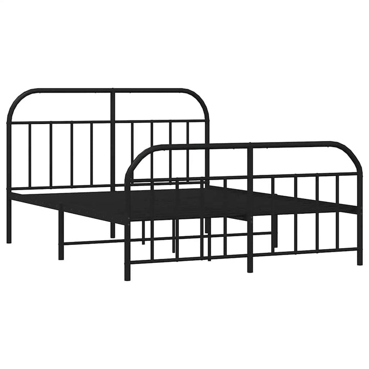 sengeramme uden madras med fodgærde 180x200 cm sort