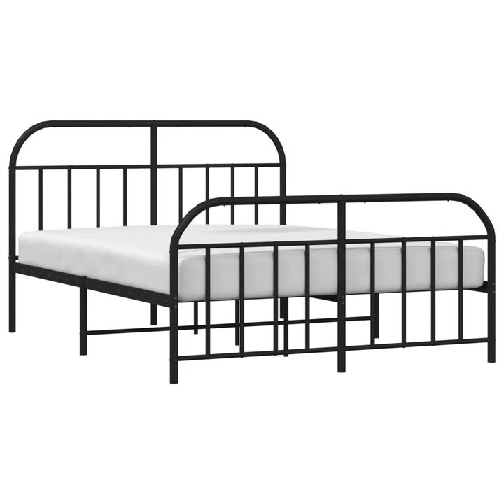 sengeramme uden madras med fodgærde 180x200 cm sort
