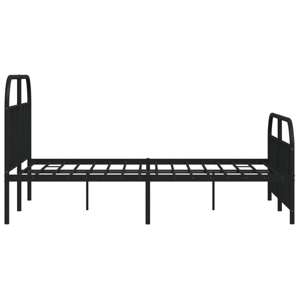 sengeramme uden madras med fodgærde 180x200 cm sort