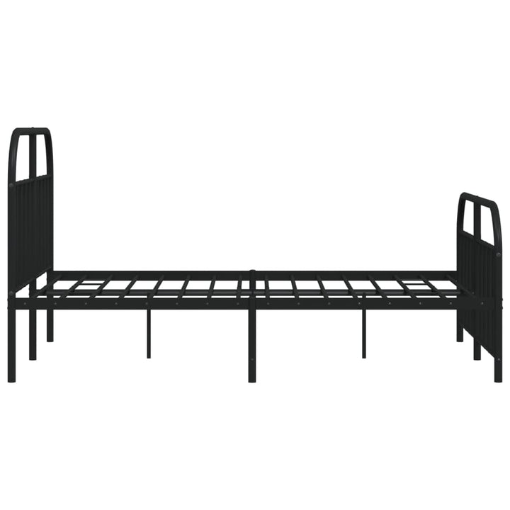 sengeramme uden madras med fodgærde 180x200 cm sort