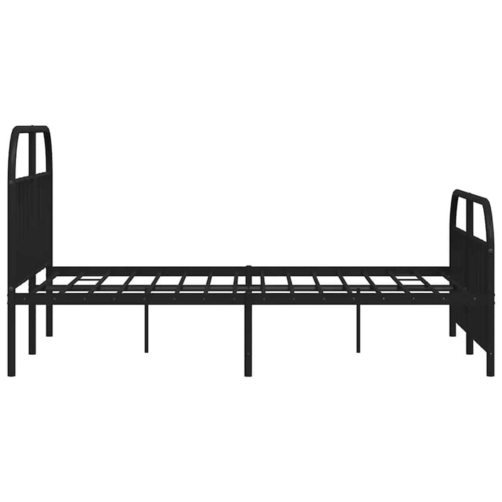 sengeramme uden madras med fodgærde 180x200 cm sort