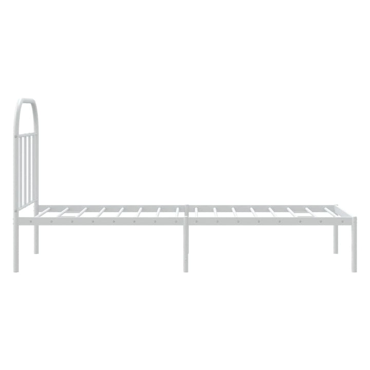 sengeramme uden madras med hovedgærde 75x190 cm hvid