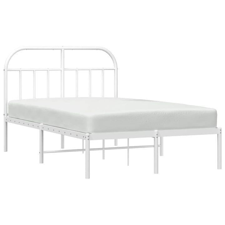 sengeramme med sengegavl 120x190 cm metal hvid