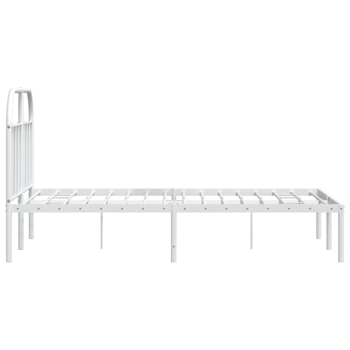 sengeramme med sengegavl 120x190 cm metal hvid