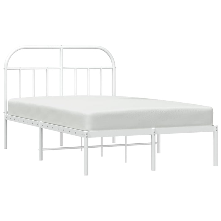 sengeramme med sengegavl 120x200 cm metal hvid