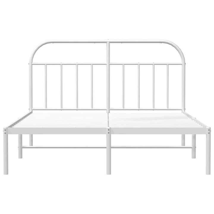 sengeramme med sengegavl 140x190 cm metal hvid