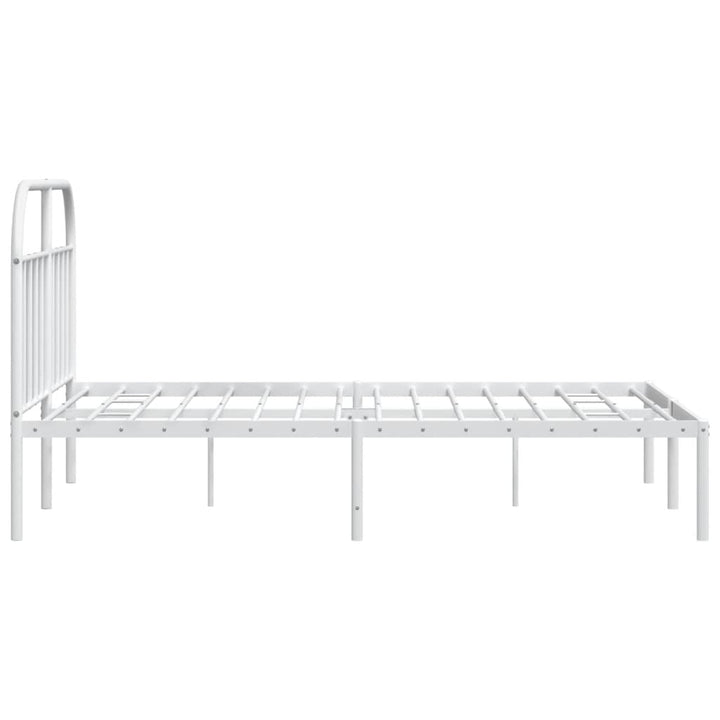 sengeramme med sengegavl 140x190 cm metal hvid