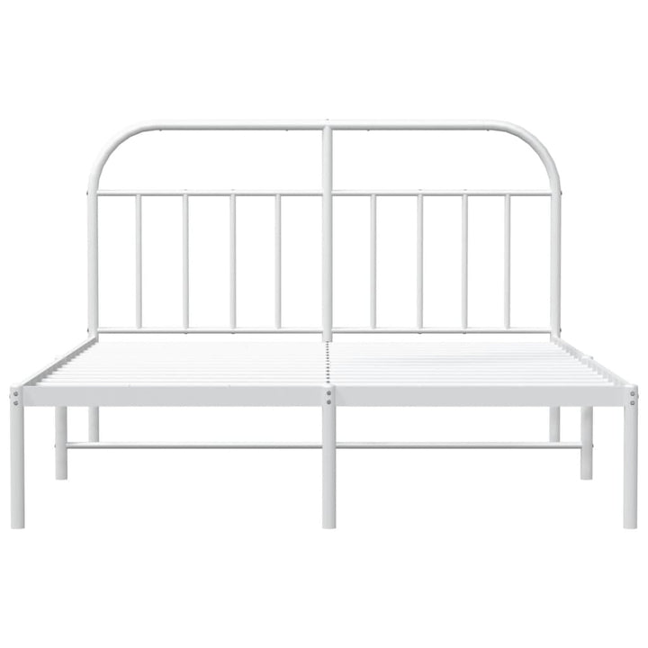sengeramme med sengegavl 140x200 cm metal hvid