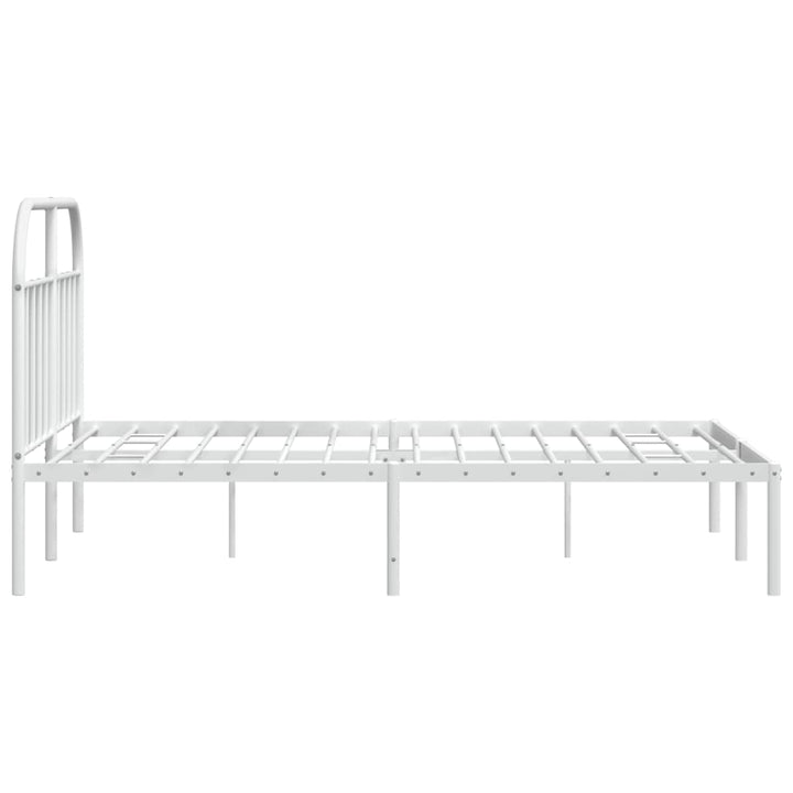 sengeramme med sengegavl 140x200 cm metal hvid