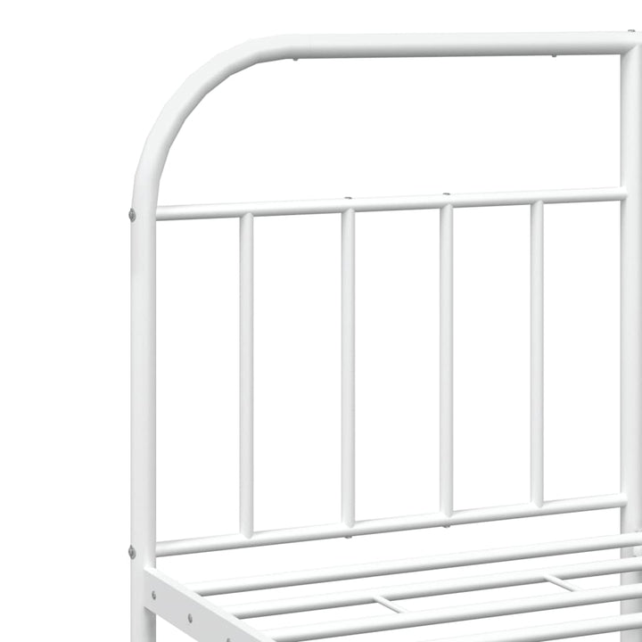 sengeramme med sengegavl 180x200 cm metal hvid