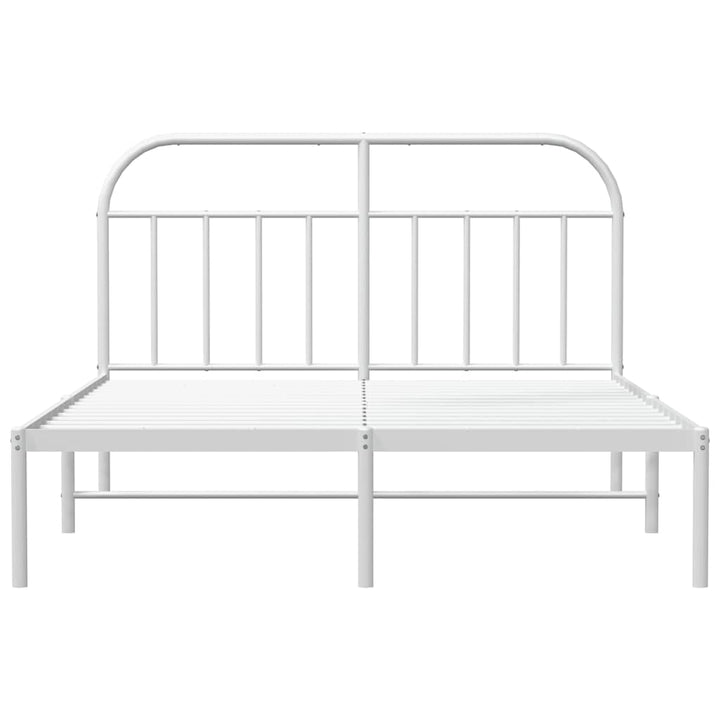 sengeramme med sengegavl 183x213 cm metal hvid