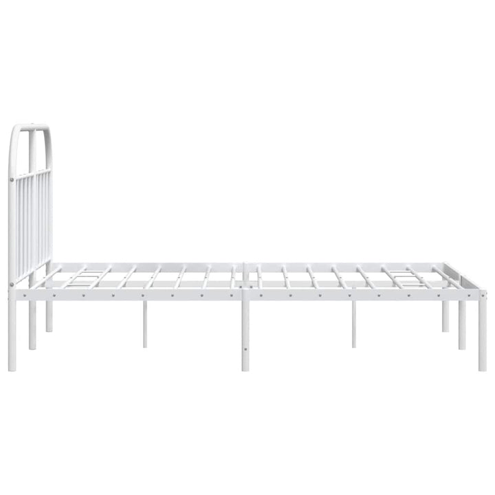 sengeramme med sengegavl 183x213 cm metal hvid
