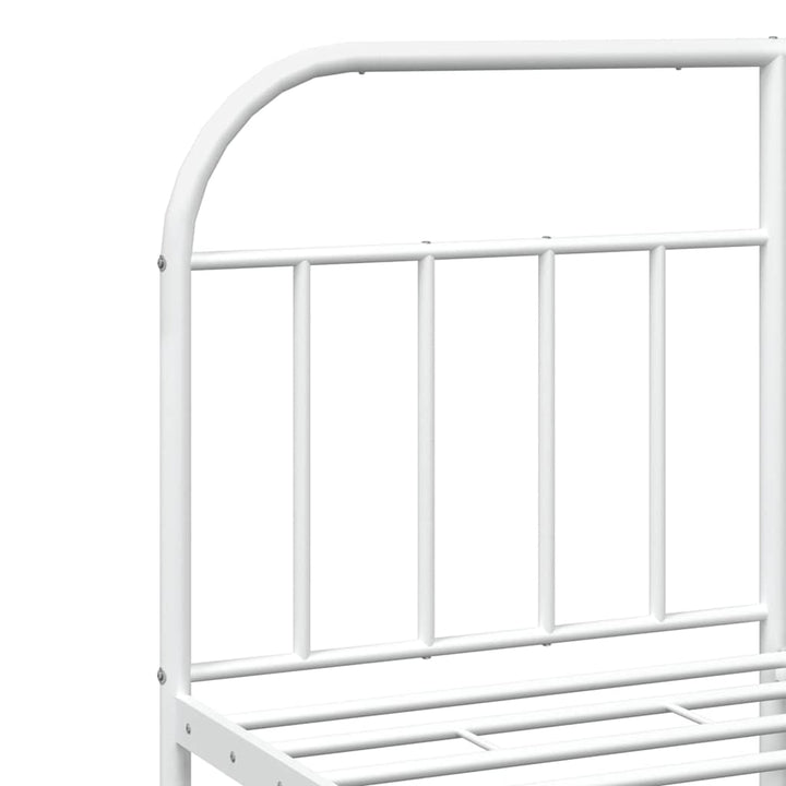 sengeramme med sengegavl 183x213 cm metal hvid