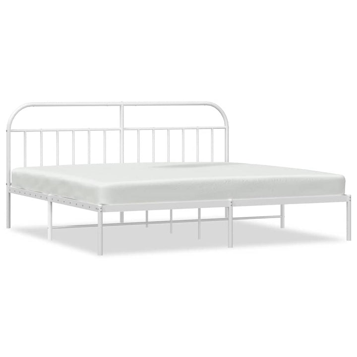 sengeramme med sengegavl 193x203 cm metal hvid