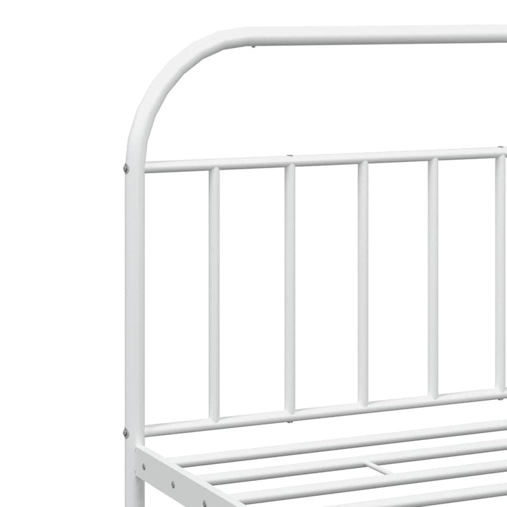 sengeramme med sengegavl 193x203 cm metal hvid