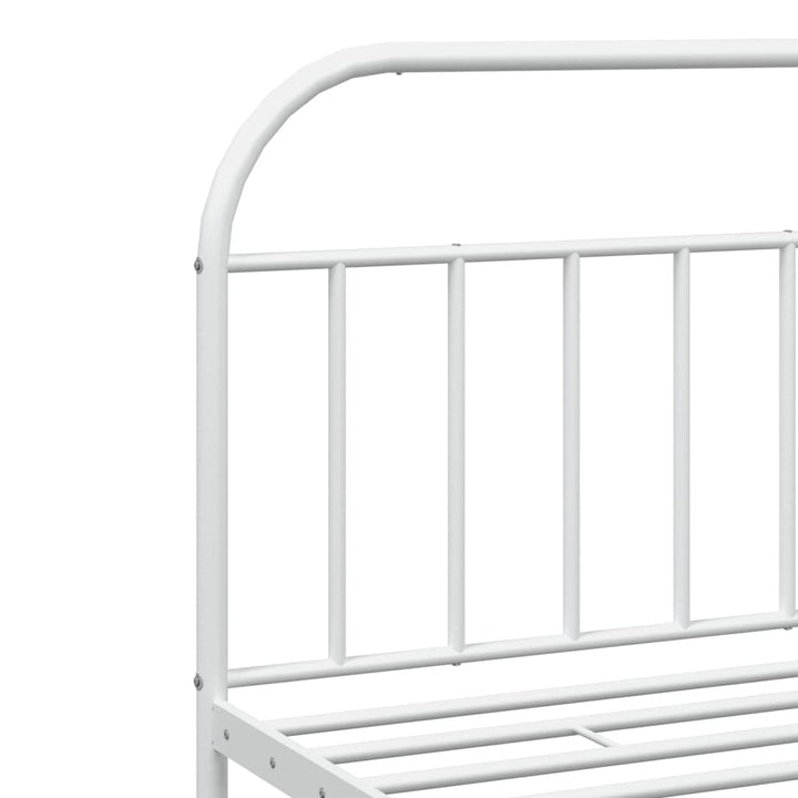 sengeramme med sengegavl 200x200 cm metal hvid