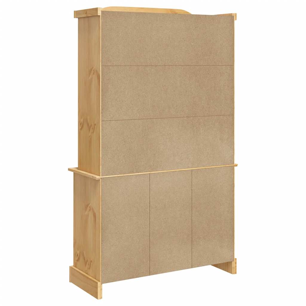 skænk Corona 112x43x196 cm massivt mexicansk fyrretræ brun