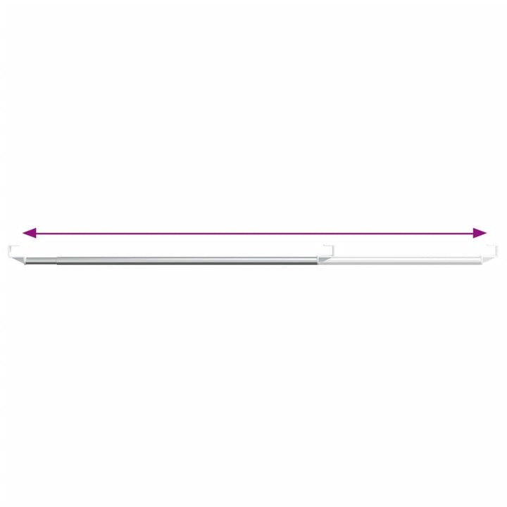gardinstænger 2 stk. 40-60 cm aluminium hvid og sølvfarvet