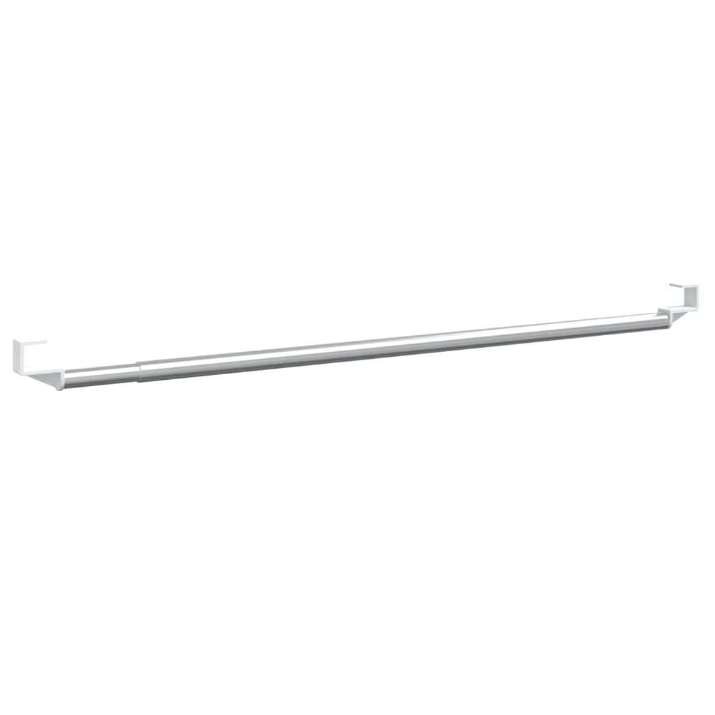 gardinstænger 2 stk. 60-105 cm aluminium hvid og sølvfarvet