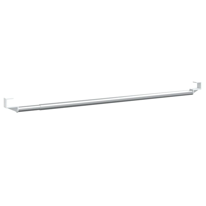 gardinstænger 2 stk. 60-105 cm aluminium hvid og sølvfarvet