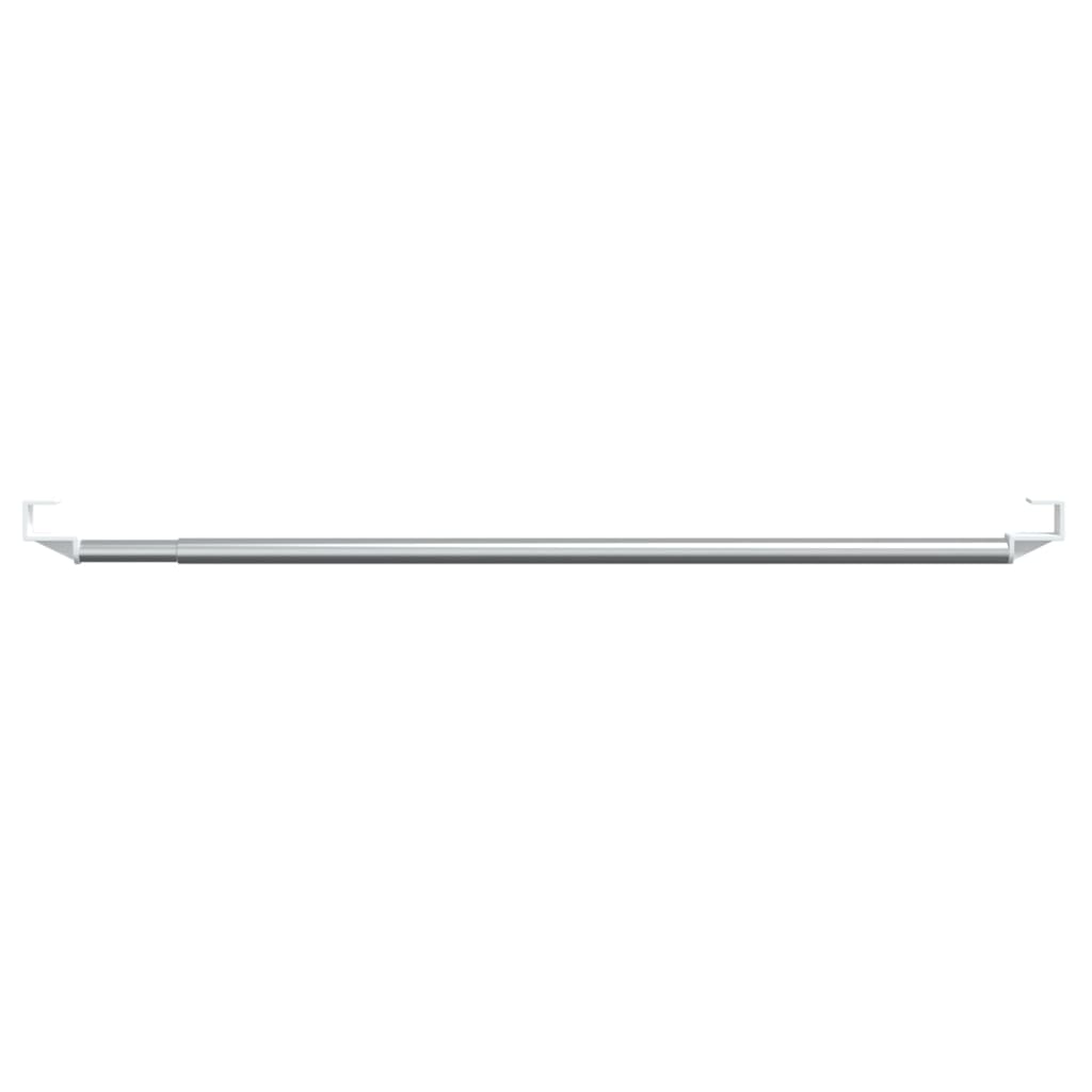 gardinstænger 2 stk. 60-105 cm aluminium hvid og sølvfarvet