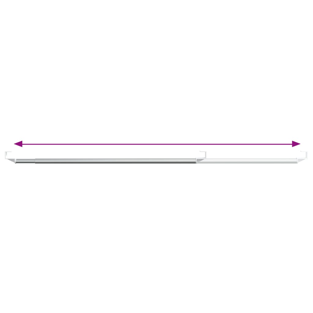 gardinstænger 2 stk. 60-105 cm aluminium hvid og sølvfarvet