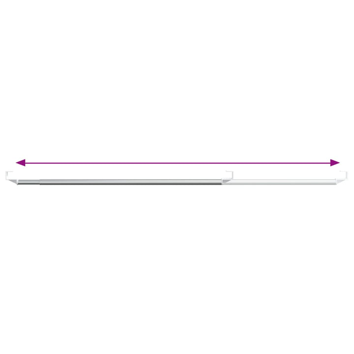 gardinstænger 2 stk. 60-105 cm aluminium hvid og sølvfarvet