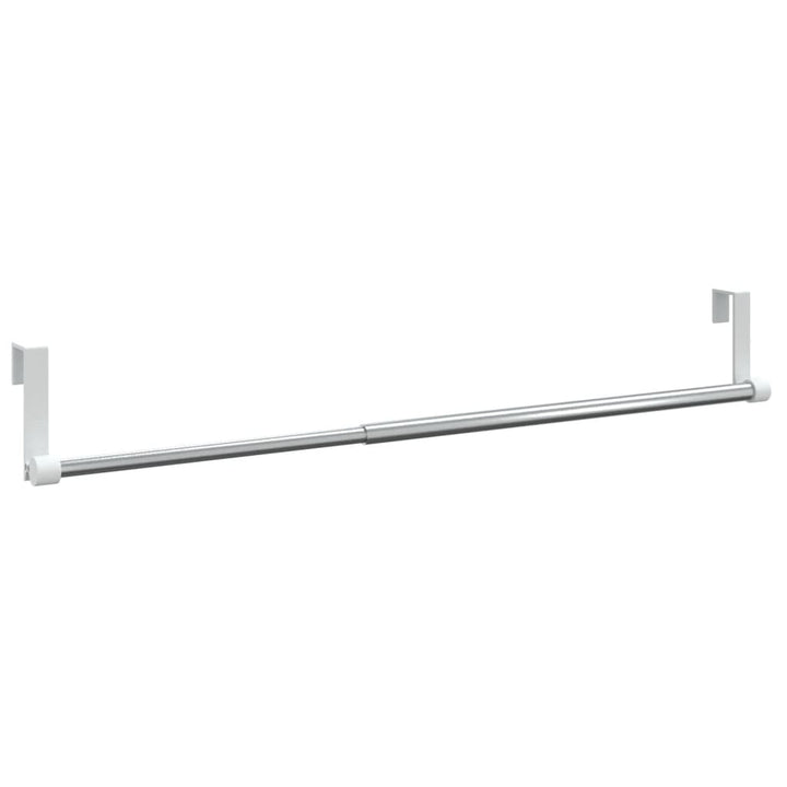 gardinstænger 2 stk. 40-60 cm aluminium hvid og sølvfarvet