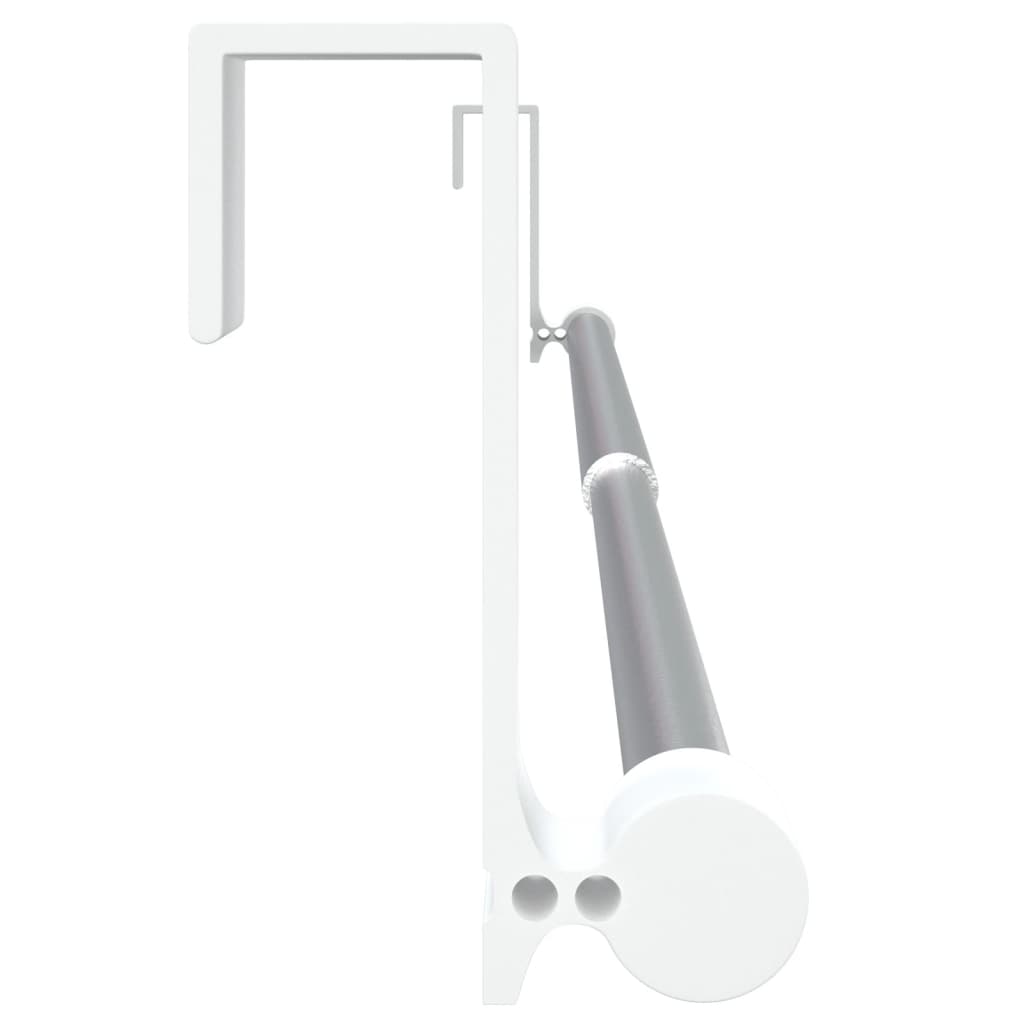 gardinstænger 2 stk. 40-60 cm aluminium hvid og sølvfarvet