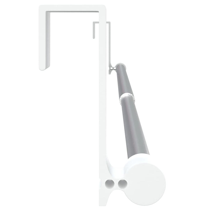 gardinstænger 2 stk. 40-60 cm aluminium hvid og sølvfarvet