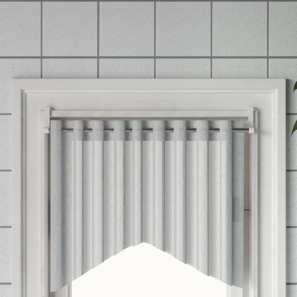 gardinstænger 2 stk. 40-60 cm aluminium hvid og sølvfarvet