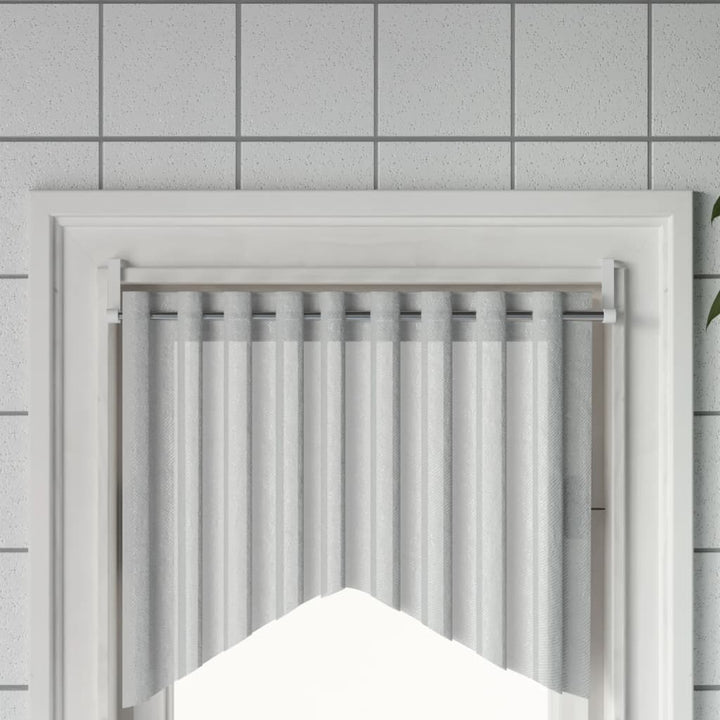 gardinstænger 2 stk. 40-60 cm aluminium hvid og sølvfarvet