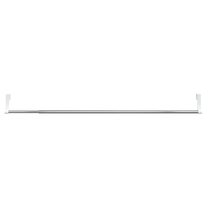 gardinstænger 2 stk. 60-105 cm aluminium hvid og sølvfarvet