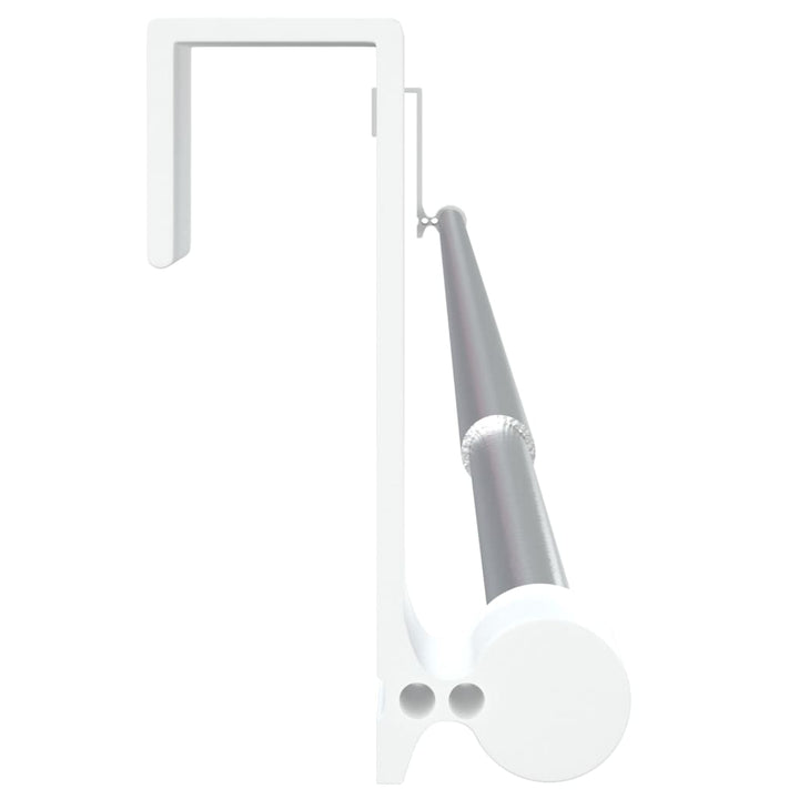 gardinstænger 2 stk. 60-105 cm aluminium hvid og sølvfarvet