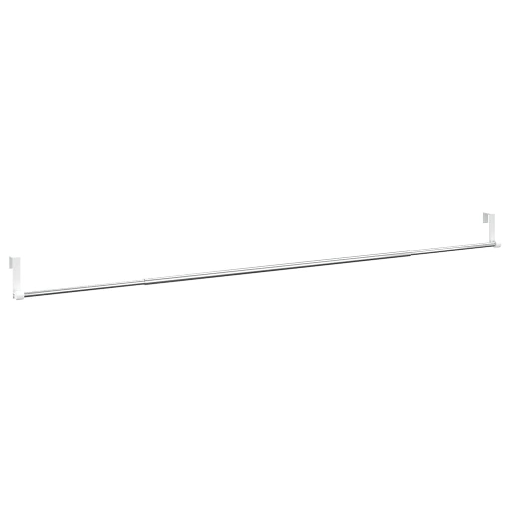 gardinstænger 2 stk. 90-135 cm aluminium hvid og sølvfarvet