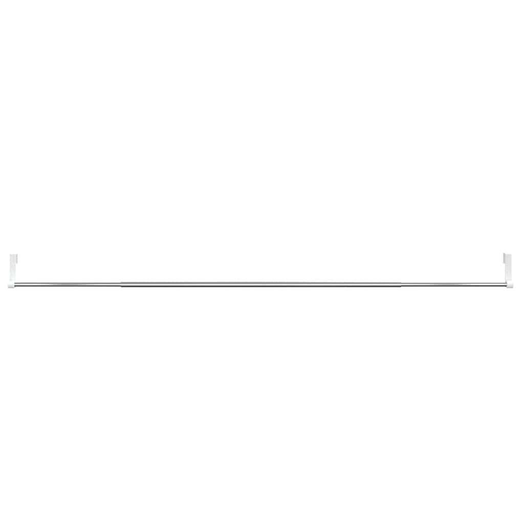 gardinstænger 2 stk. 90-135 cm aluminium hvid og sølvfarvet