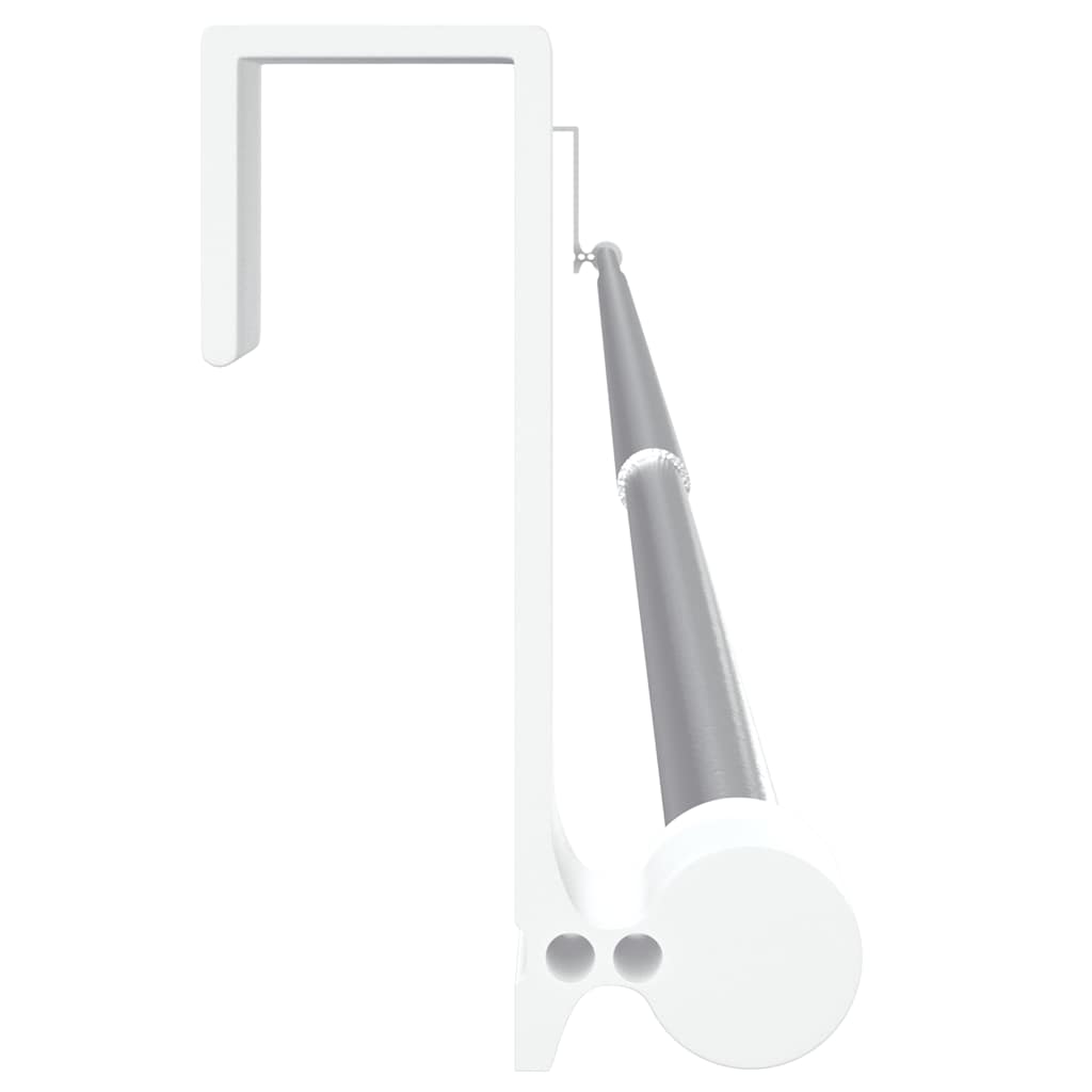 gardinstænger 2 stk. 90-135 cm aluminium hvid og sølvfarvet