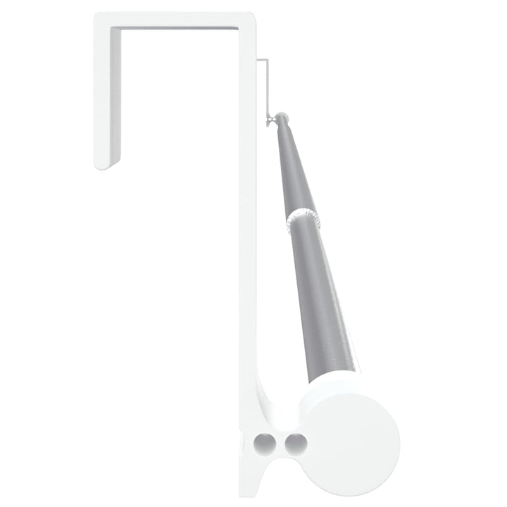 gardinstænger 2 stk. 90-135 cm aluminium hvid og sølvfarvet
