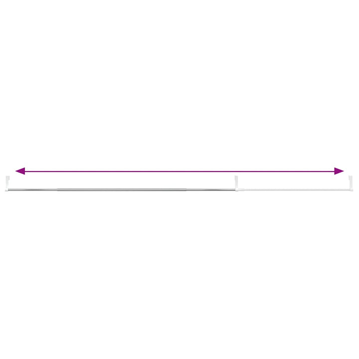 gardinstænger 2 stk. 90-135 cm aluminium hvid og sølvfarvet