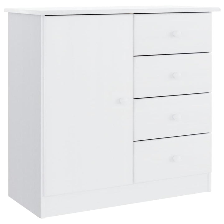 højskab ALTA 77x35x165 cm massivt fyrretræ hvid