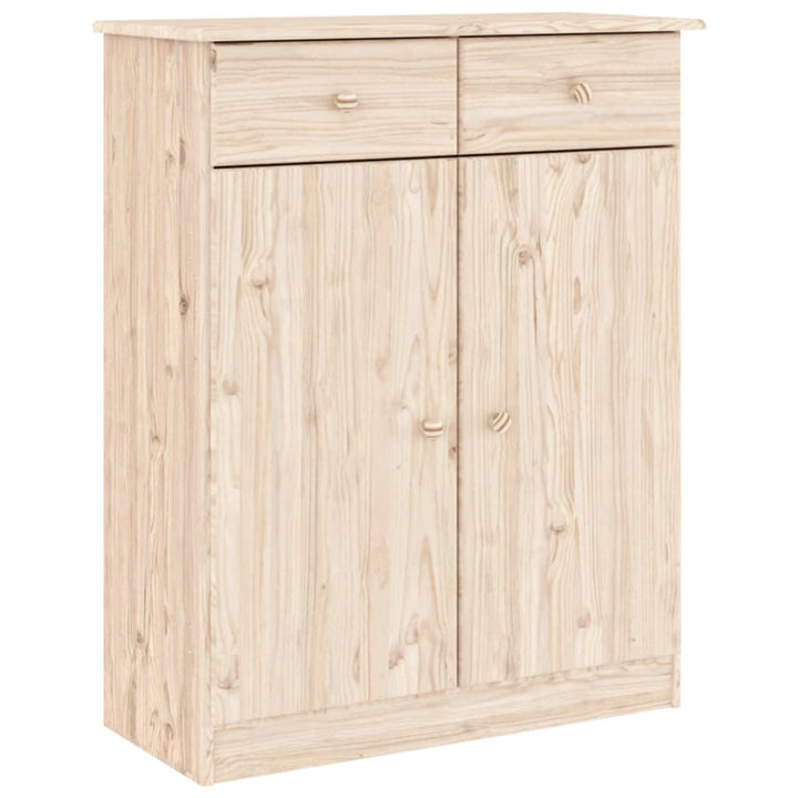 højskab ALTA 77x35x188 cm massivt fyrretræ
